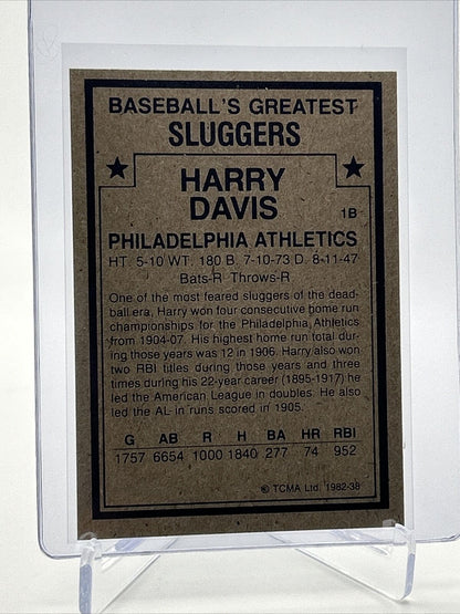 1982 TCMA Greatest Sluggers Harry Davis Baseball Card #38 Mint FREE SHIPPING