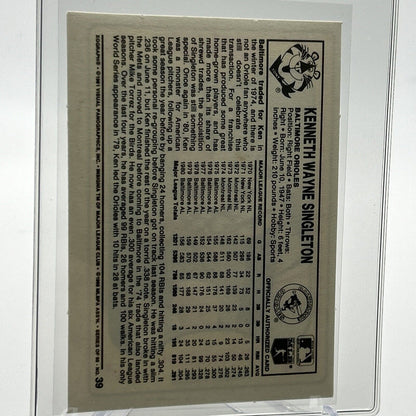 1981 Kellogg's Ken Singleton Baseball Card #39 NM-Mint FREE SHIPPING