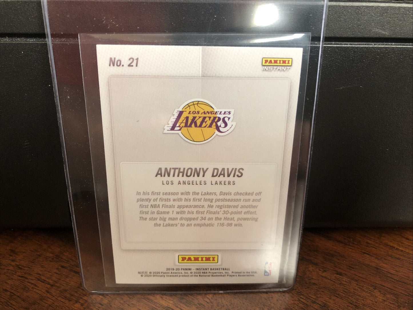 2019-20 Panini Instant Anthony Davis Basketball Card #21 NM-Mint FREE SHIPPING