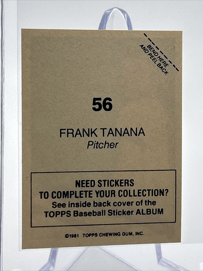 1981 Topps Stickers Frank Tanana Baseball Card #56 NM-Mint FREE SHIPPING