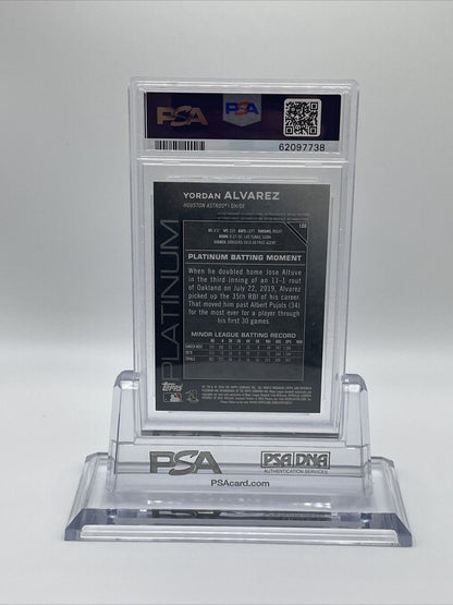 2020 Bowman Platinum Yordan Alvarez Rookie Baseball Card #100 PSA 10 Gem Mint