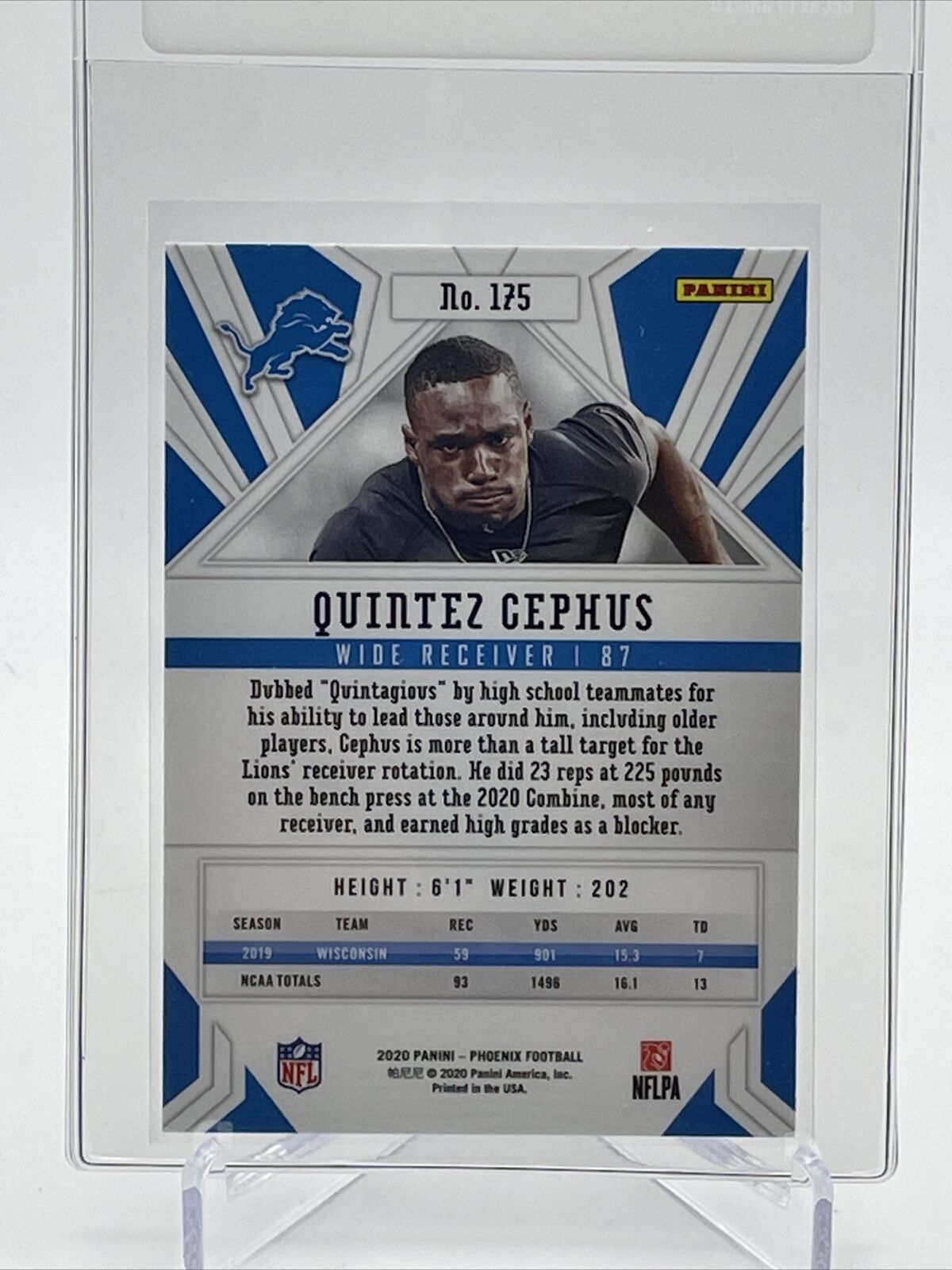 2020 Panini Phoenix FIRE BURST Quintez Cephus Rookie #175 Mint FREE SHIPPING