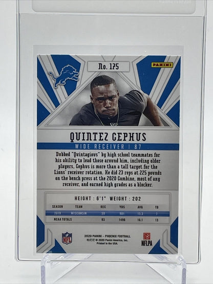 2020 Panini Phoenix FIRE BURST Quintez Cephus Rookie #175 Mint FREE SHIPPING