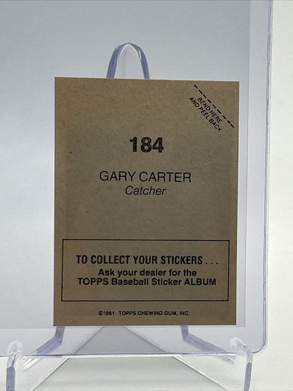 1981 Topps Stickers Gary Carter Baseball Card #184 NM-Mint FREE SHIPPING