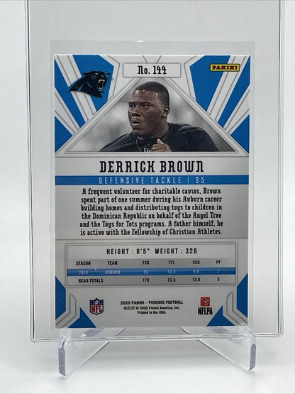 2020 Panini Phoenix FIRE BURST Derrick Brown Rookie Card #144 Mint FREE SHIPPING
