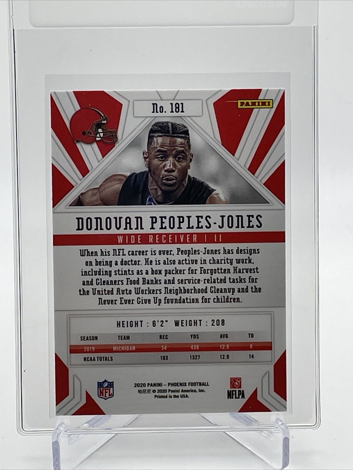 2020 Panini Phoenix FIRE BURST Donovan Peoples-Jones Rookie #181 FREE SHIPPING