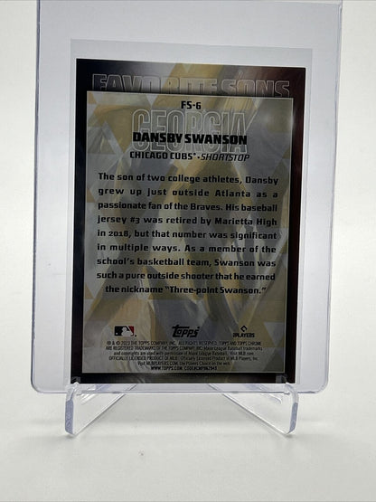 2023 Topps Favorite Sons Dansby Swanson Baseball Card #FS-6 FREE SHIPPING