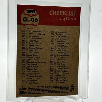 2023 Topps Living Set Checklist 501-600 Baseball Card #CL-06 Mint FREE SHIPPING
