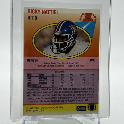 1990 Fleer Update Ricky Nattiel Football Card #U-119 Mint FREE SHIPPING