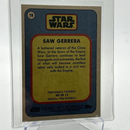 2023 Topps Star Wars Throwback Thursday Saw Gerrera #19 Mint FREE SHIPPING