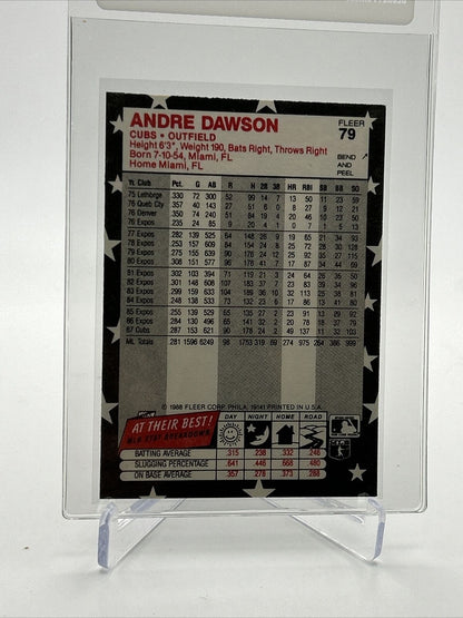 1988 Fleer Star Stickers Andre Dawson Baseball Card #79 NM-MT FREE SHIPPING