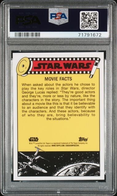 2022 Topps Star Wars Sapphire AQUA Luke Agrees to Join Ben Kenobi #28 PSA 10