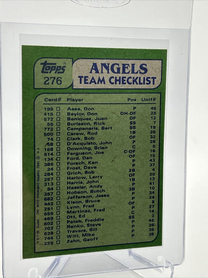 1982 Topps Angels Leaders/Checklist Baseball Card #276 NM-Mint FREE SHIPPING