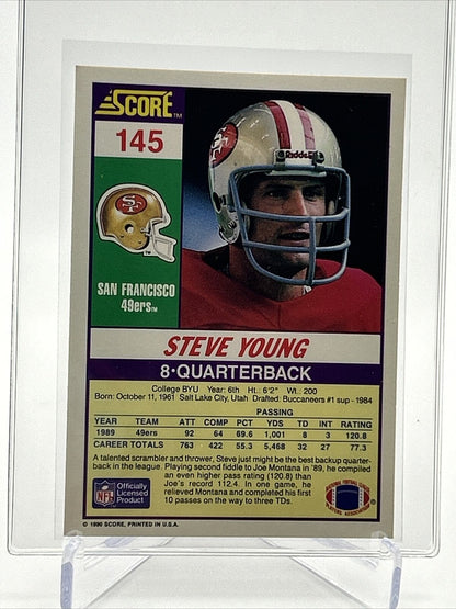 1990 Score Steve Young Football Card #145 NM-MT FREE SHIPPING