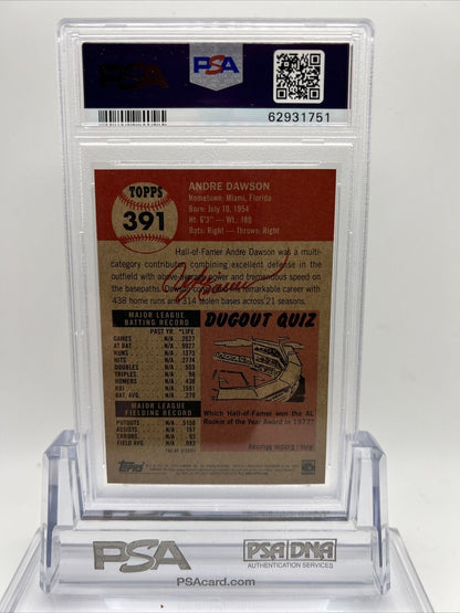2021 Topps Living Set Andre Dawson Baseball Card #391 PSA 9 Mint