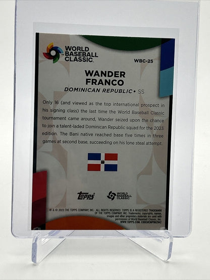 2023 Topps World Baseball Classic Stars Wander Franco #WBC-25 FREE SHIPPING