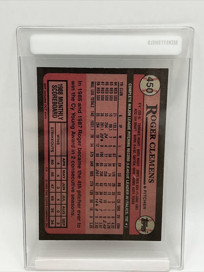 1989 Topps Roger Clemens Baseball Card #450 Mint FREE SHIPPING