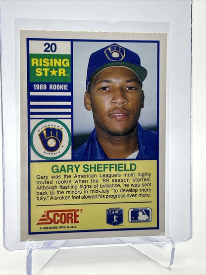 1990 Score Rising Stars Gary Sheffield Baseball Card #20 Mint FREE SHIPPING