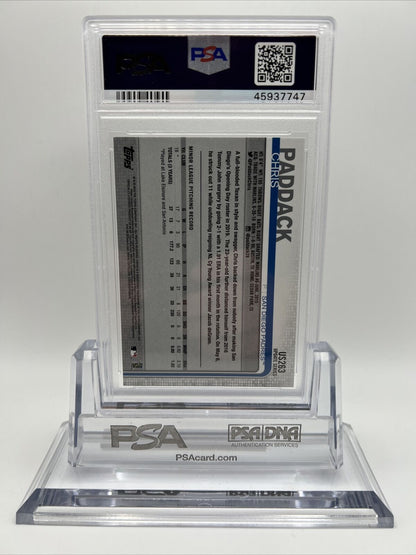 2019 Topps Update Chris Paddack RAINBOW FOIL Rookie Baseball Card #US263 PSA 9