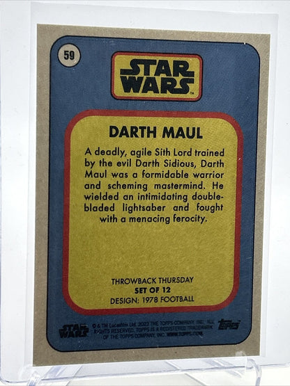 2023 Topps Star Wars Throwback Thursday Darth Maul #59 Mint FREE SHIPPING