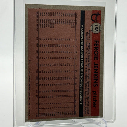 1981 Topps Fergie Jenkins Baseball Card #158 NM-Mint FREE SHIPPING