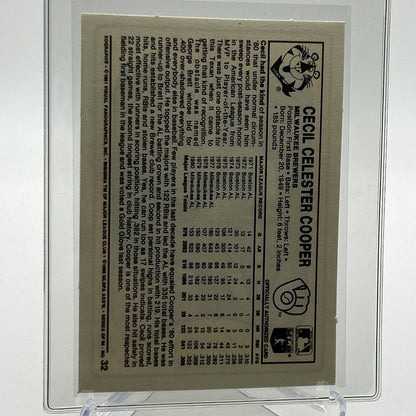 1981 Kellogg's Cecil Cooper Baseball Card #32 NM-Mint FREE SHIPPING