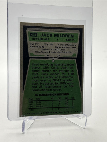 1975 Topps Jack Mildren Rookie Football Card #431 EX-MT Quality FREE SHIPPING