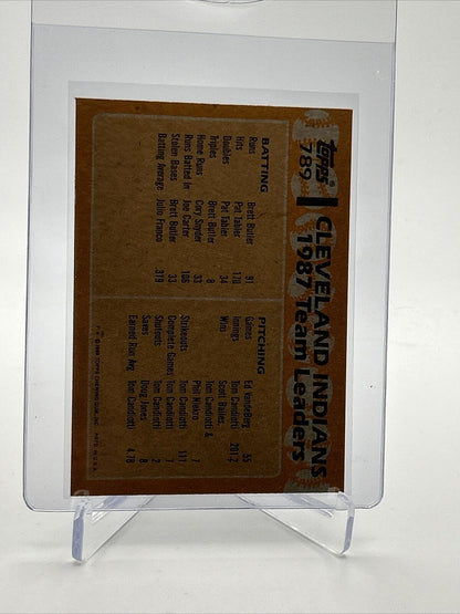 1988 Topps Indians Leaders Baseball Card #789 Mint FREE SHIPPING