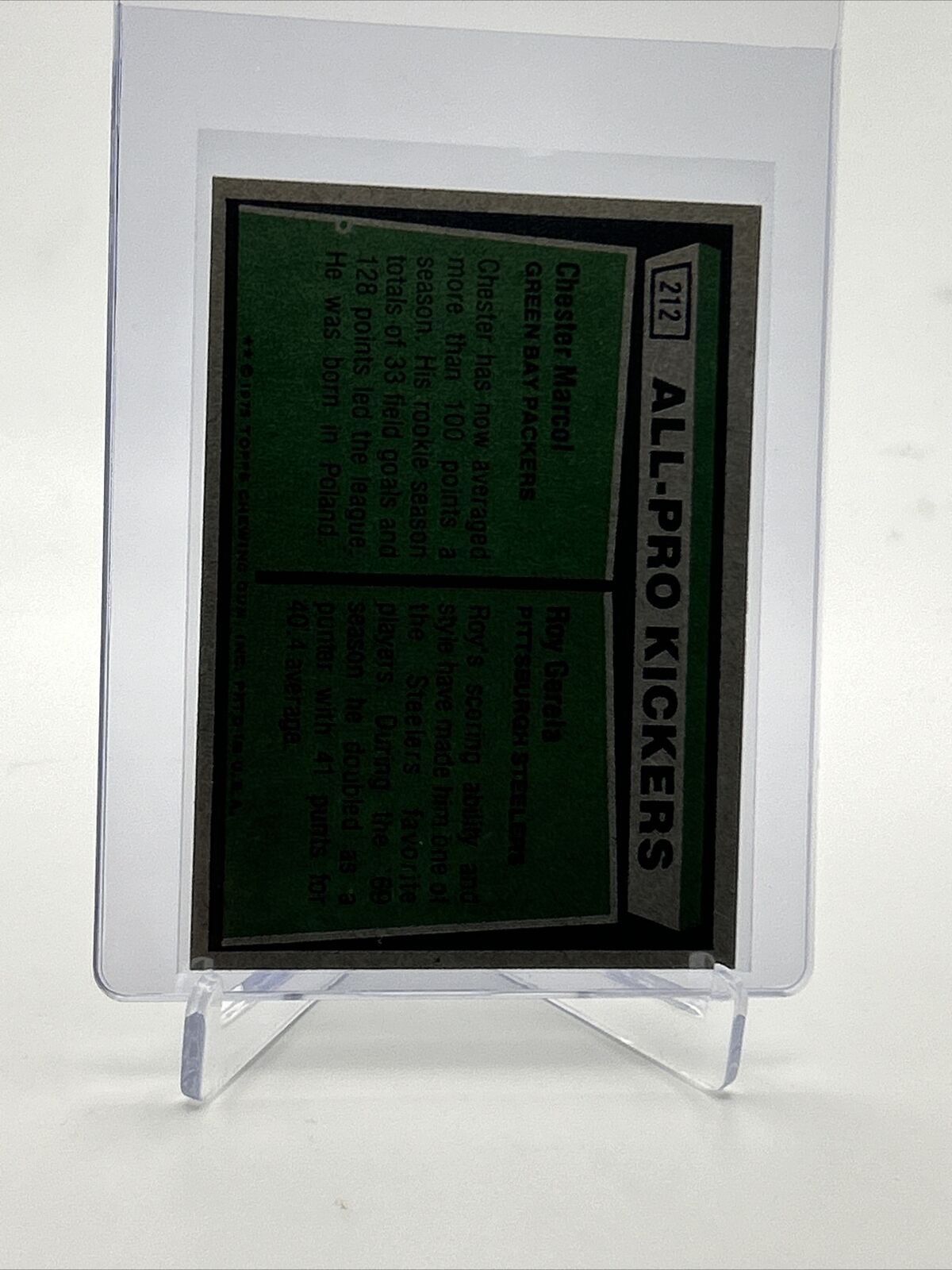 1975 Topps 1974 All-Pro Kickers Football Card #212 NM Quality FREE SHIPPING