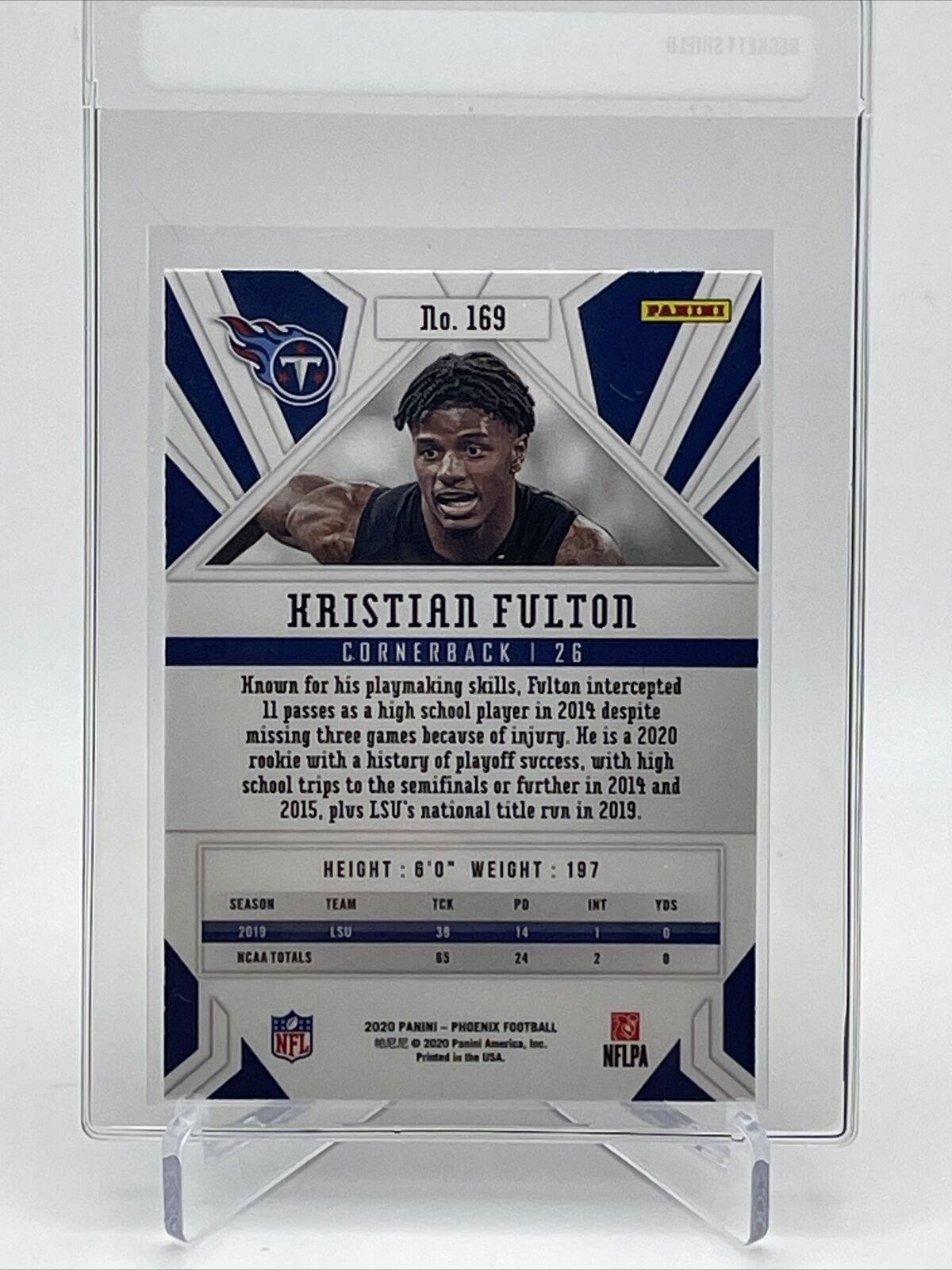 2020 Panini Phoenix FIRE BURST Kristian Fulton Rookie #169 Mint FREE SHIPPING