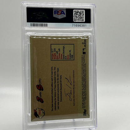 2022 Topps Transcendent VIP Party Juan Soto Baseball Card #1958 PSA 10 23/95