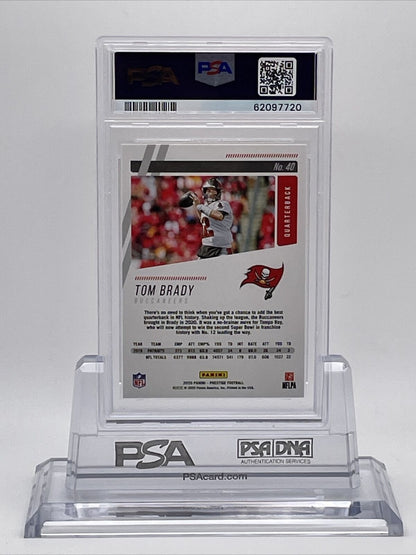 2020 Panini Prestige Tom Brady Football Card #40 PSA 10