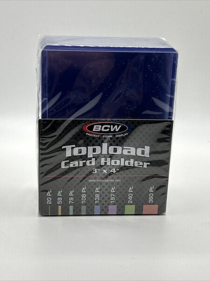 BCW 3X4 Toploaders Regular 35pt Point 1 Pack of 25 for Standard Sized Cards