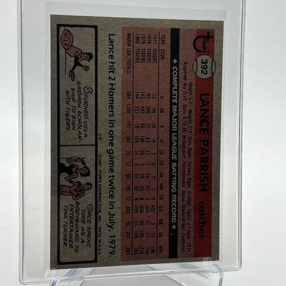1981 Topps Lance Parrish Baseball Card #392 NM-Mint FREE SHIPPING