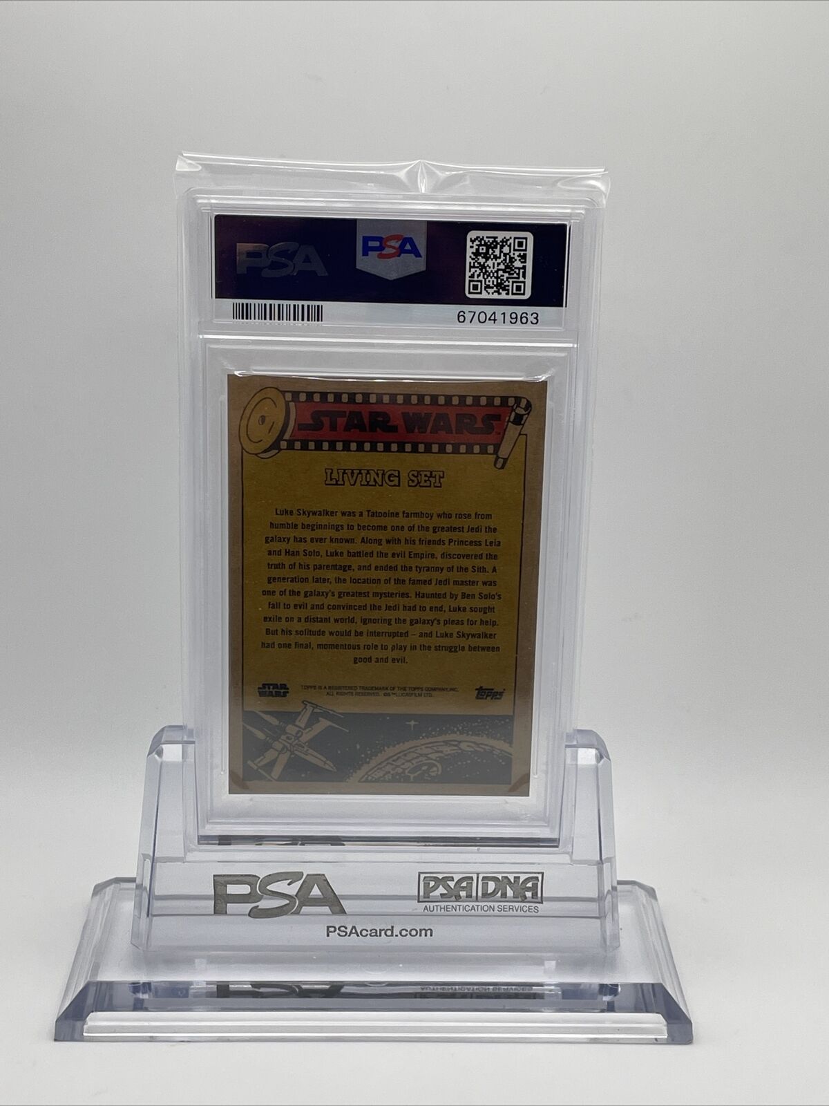 2022 Topps Star Wars Living Set Luke Skywalker Card #314 PSA 10 Gem Mint