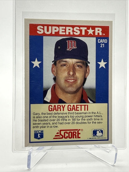 1989 Score Hottest 100 Gary Gaetti Baseball Card #21 Mint FREE SHIPPING