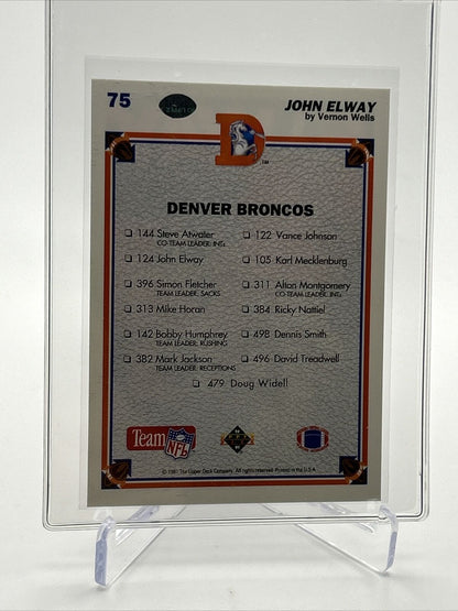 1991 Upper Deck John Elway Football Card #75 Mint FREE SHIPPING