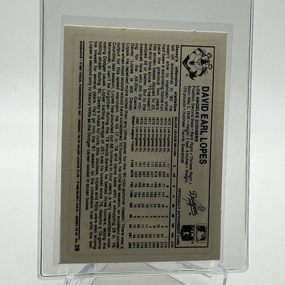 1981 Kellogg's Davey Lopes Baseball Card #29 NM-Mint FREE SHIPPING