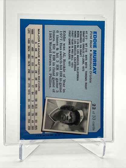 1987 Topps Kay-bee Eddie Murray Baseball Card #22 Mint FREE SHIPPING