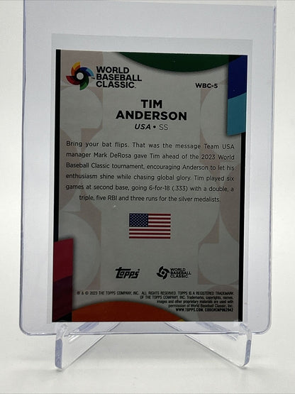 2023 Topps World Baseball Classic Stars Tim Anderson #WBC-5 FREE SHIPPING