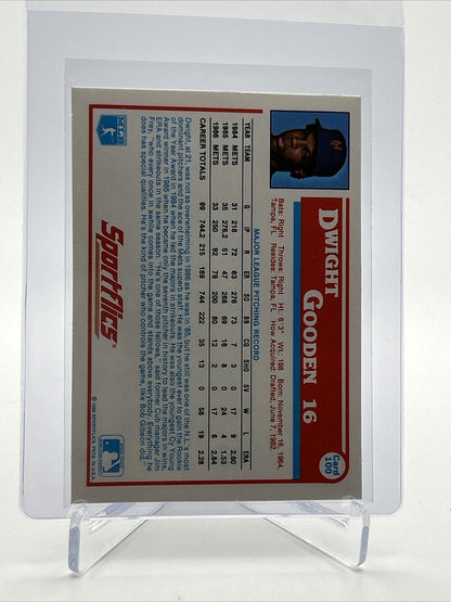 1987 Sportflics Dwight Gooden Baseball Card #100 Mint FREE SHIPPING