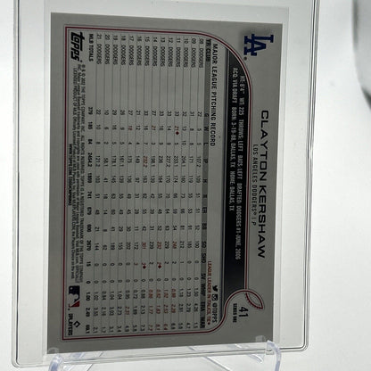 2022 Topps Clayton Kershaw Baseball Card #41 Mint FREE SHIPPING