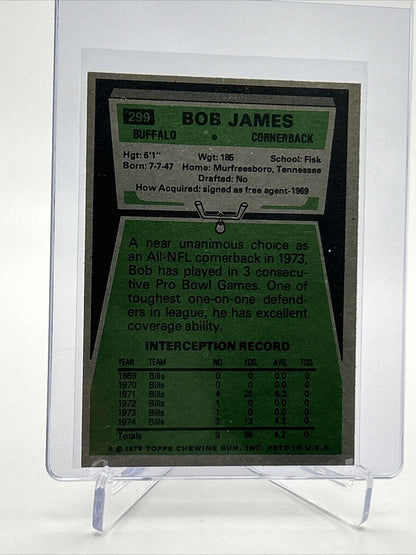 1975 Topps Bob James Football Card #299 NM Quality FREE SHIPPING