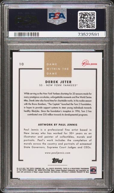 2021 Topps Game Within the Game Derek Jeter Baseball Card #10 PSA 10 Gem Mint