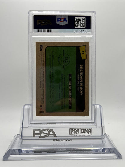2020 Topps 582 Montgomery Club Set 3 Brendan McKay Rookie Card #11 PSA 9