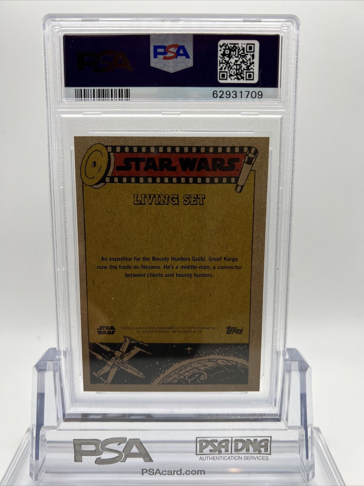 2021 Topps Star Wars Living Set Greef Karga Card #183 PSA 9 Mint