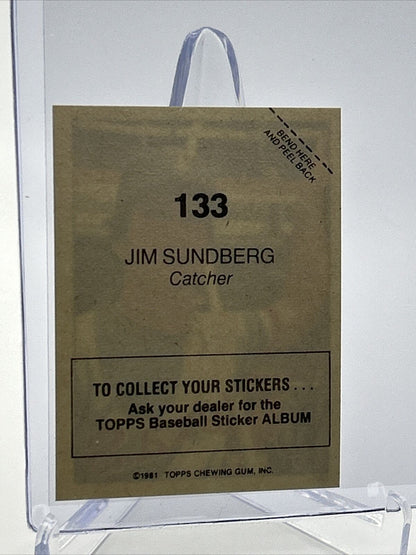 1981 Topps Stickers Jim Sundberg Baseball Card #133 NM-Mint FREE SHIPPING