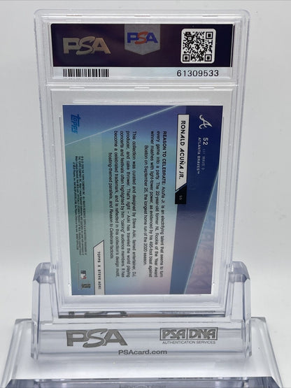 2020 Topps X Steve Aoki Ronald Acuña Jr. Baseball Card #52 PSA 10