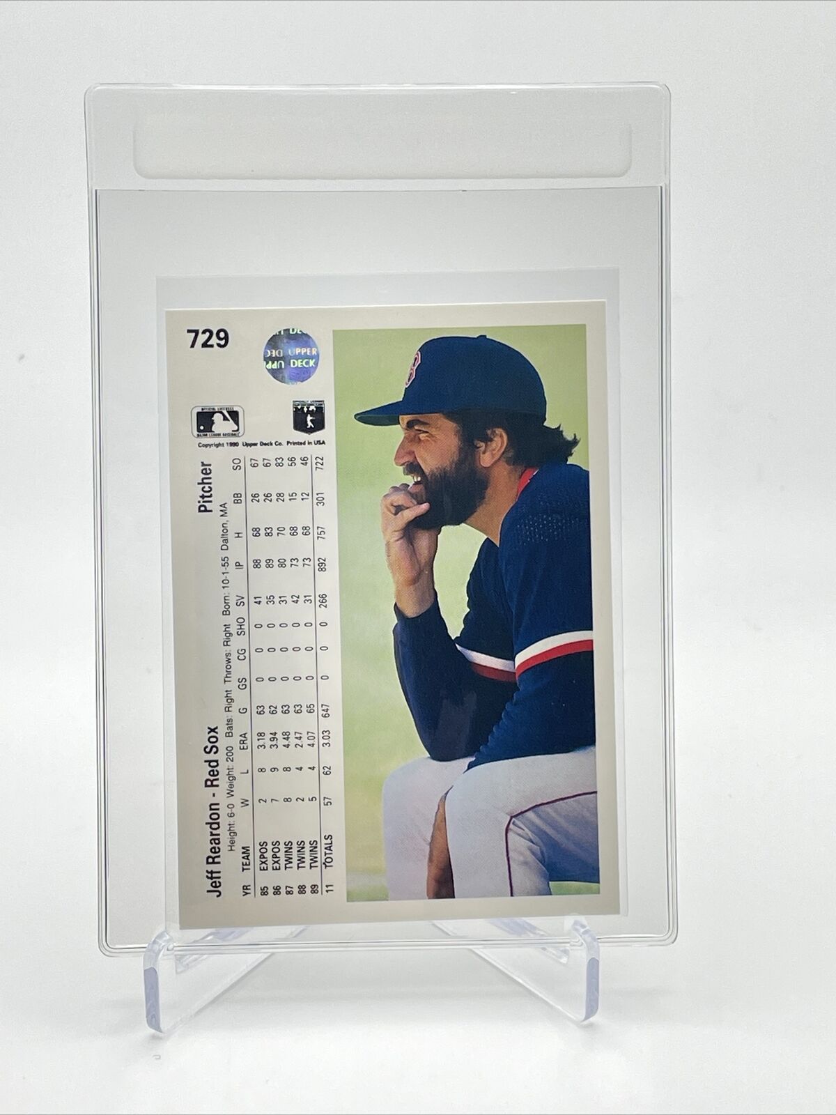 1990 Upper Deck Jeff Reardon Baseball Card #729 Mint FREE SHIPPING