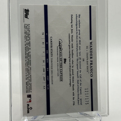 2022 Topps x Derek Jeter Wander Franco BLUE Rookie Card #16 121/175